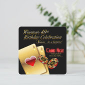 Invitation La soirée de fête du 40e anniversaire de Winston a (Debout devant)