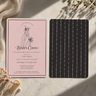 Invitation La Sorcière de la Coven de la Mariée Rose Noir