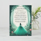 Invitation La Sorcière de l'arbre naturel Quinceanera de la f (Debout devant)