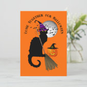 Invitation La Sorcière d'Halloween de Le Chat Noir (Debout devant)