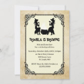 Invitation La Sorcière d'Halloween est en train de brasser la (Devant)