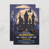 Invitation La Sorcière Éffrayante Budget Haunch Maison Hallow (Devant / Derrière)