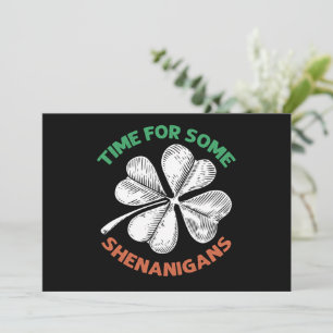 Invitation La St Patrick c'est le moment pour des Shenanigans