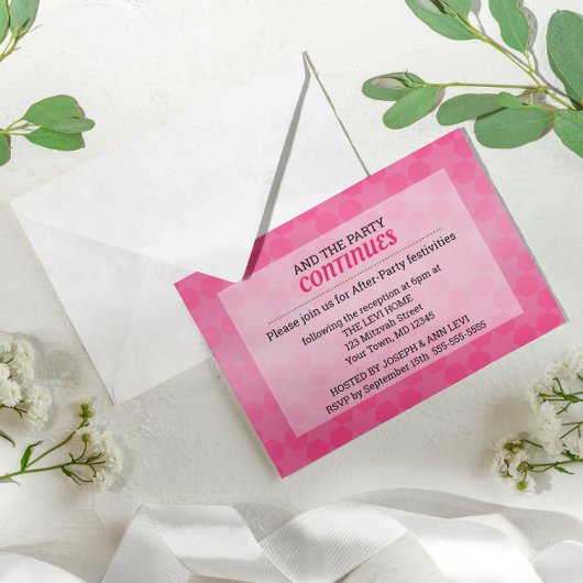 Invitation La star de David Pink Ombre Bat mitzvah après la f