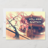 Invitation La superbe pagode fleurit les prunes de Bambou Pri (Devant)