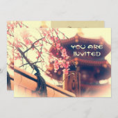 Invitation La superbe pagode fleurit les prunes de Bambou Pri (Devant / Derrière)