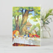 Invitation La Tea Party de la Mad Hatters, pleine couleur (Debout devant)