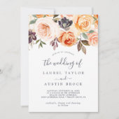 Invitation La Terre Rustique Florale Le Mariage De (Devant)