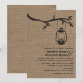 Invitation La toile de jute a inspiré le mariage (Devant / Derrière)