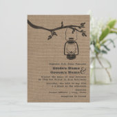 Invitation La toile de jute a inspiré le mariage (Debout devant)