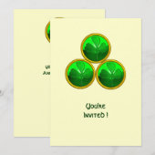 INVITATION LA TRINITÉ DU TRÈFLE DE LA SAINT-PATRICK (Devant / Derrière)