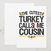 Invitation La Turquie la plus maudite m'appelle Cousin Thanks (Devant / Derrière)