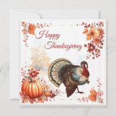 Invitation La Turquie patriotique Thanksgiving (Devant)