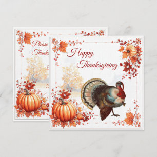 Invitation La Turquie patriotique Thanksgiving