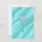 Invitation La turquoise Jewels l'améthyste de perles de (Dos)