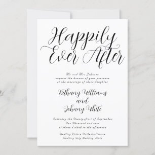 Invitation La typographie joyeusement après le retour Mariage
