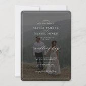 Invitation La typographie moderne couverture photo mariage él (Devant)