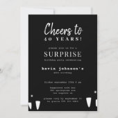 Invitation La typographie moderne n'importe quel âge hommes f (Devant)