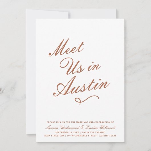 Invitation La typographie moderne nous rencontre| Mariage Enr (Devant)