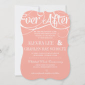 Invitation La Typographie Moderne Peach Jamais Après Chalkboa (Devant)