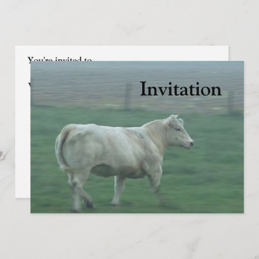 Invitation La vache coule (Devant / Derrière)