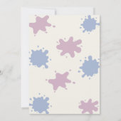 Invitation La vache rose bleu genre révéler (Dos)