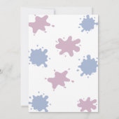 Invitation La vache rose bleu genre révéler (Dos)