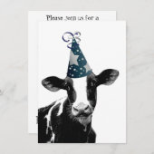 Invitation La vache veut faire la fête ! (Devant / Derrière)