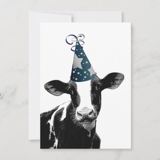 Invitation La vache veut faire la fête ! (Devant)