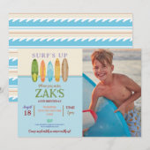 Invitation La vague est là ! Attrapez une vague Photo de la p (Devant / Derrière)