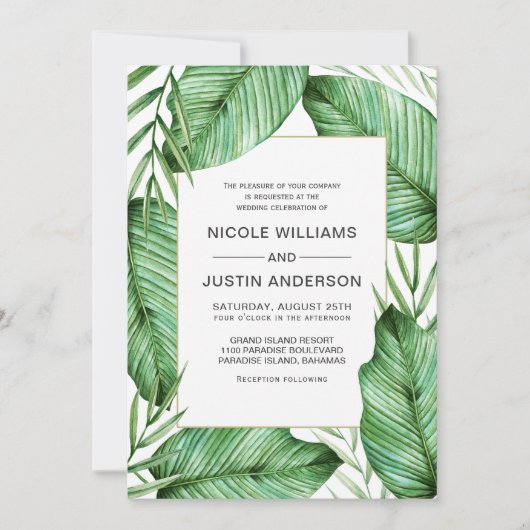 Invitation La végétation tropicale luxuriante (Devant)