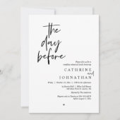 Invitation La veille, Déjeuner de répétition Mariage (Devant)