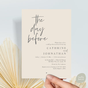 Invitation La veille, Déjeuner de répétition Mariage