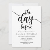 Invitation La veille, Déjeuner de répétition Mariage ou Brunc (Devant)