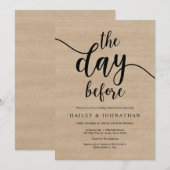 Invitation La veille, Déjeuner de répétition Mariage ou Brunc (Devant / Derrière)