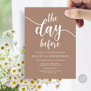 Invitation La veille, Déjeuner de répétition Mariage ou Brunc