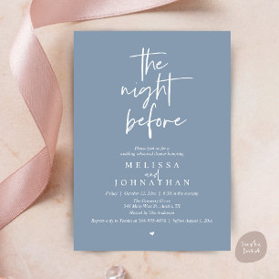 Invitation La veille, Dîner de répétition de mariage moderne