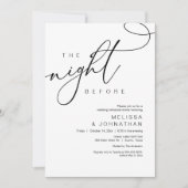 Invitation La veille, Dîner de répétition Mariage (Devant)