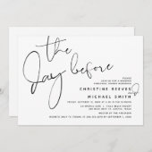 Invitation La veille, Dîner de répétition Mariage (Devant / Derrière)