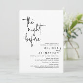 Invitation La veille, Dîner de répétition Mariage (Debout devant)