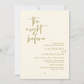 Invitation La veille, Dîner de répétition Mariage (Devant)