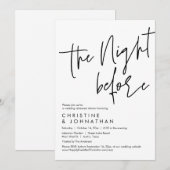 Invitation La veille, Dîner de répétition Mariage (Devant / Derrière)