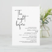 Invitation La veille, Dîner de répétition Mariage (Debout devant)