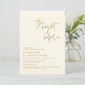 Invitation La veille, Dîner de répétition Mariage (Debout devant)