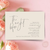 Invitation La veille, Dîner de répétition Mariage