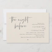 Invitation La veille, Dîner de répétition Mariage (Devant)