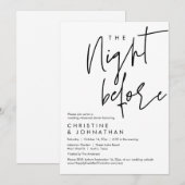 Invitation La veille, Dîner de répétition Mariage (Devant / Derrière)