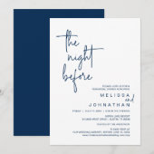 Invitation La veille, Dîner de répétition Mariage (Devant / Derrière)