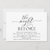 Invitation La veille, Dîner De Répétition Mariage Classique (Devant)