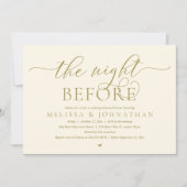 Invitation La veille, Dîner De Répétition Mariage Classique (Devant)